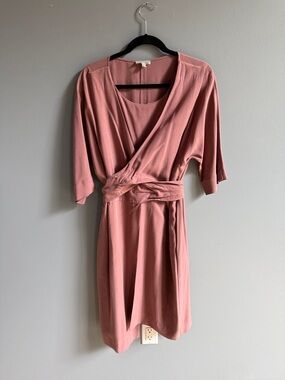 COS Rose Pink Mini Dress with Front Tie